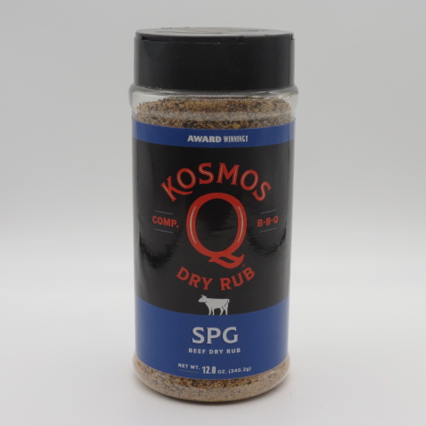 Kosmos Q SPG Salt Pepper Garlic Competition BBQ Meat Dry Rub 12oz